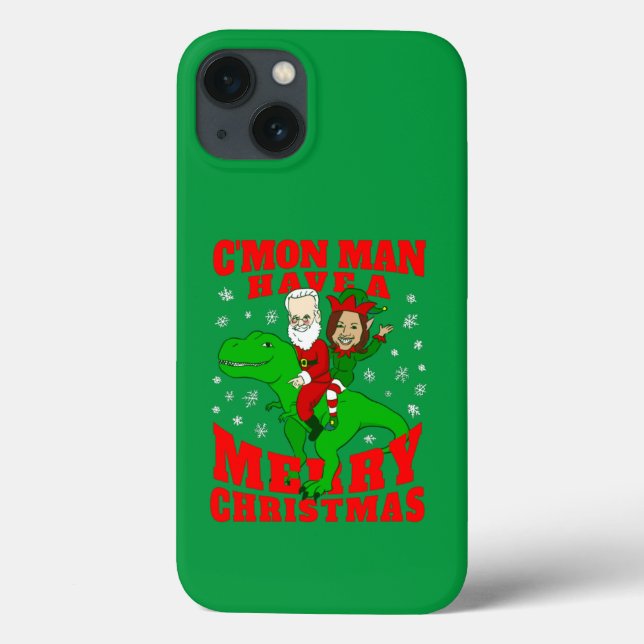 god jul Santa biden kamala harris dinosaur (Baksida)