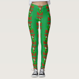 god jul Santa biden kamala harris dinosaur Leggings