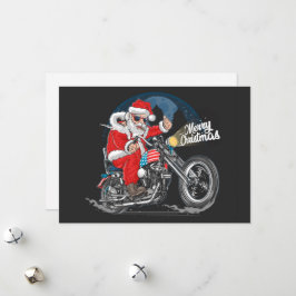 God jul Santa Biker Julkort