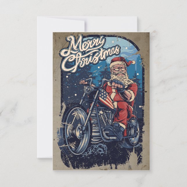 God jul Santa Biker USA (Framsida)