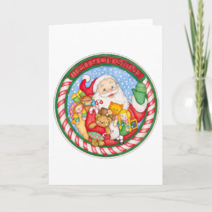 God Jul Santa Cirkeln Kort