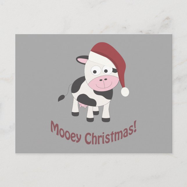 God jul! Santa Cow Helg Vykort (Framsida)