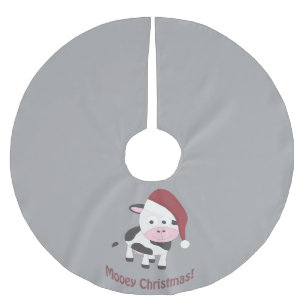 God jul! Santa Cow Julgransmatta Borstad Polyester