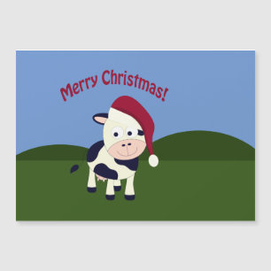 God jul Santa Cow-magnetkort