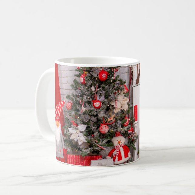 God jul Santa Dekorations Kaffemugg (Framsida vänster)