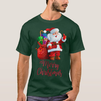 God jul Santa Deliving Gifts Helgdagar Xm T Shirt