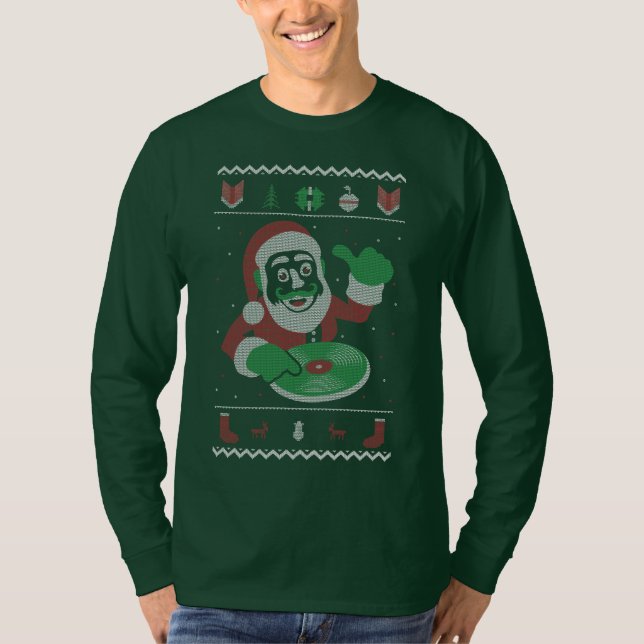 God jul Santa DJ Party T Shirt (Framsida)