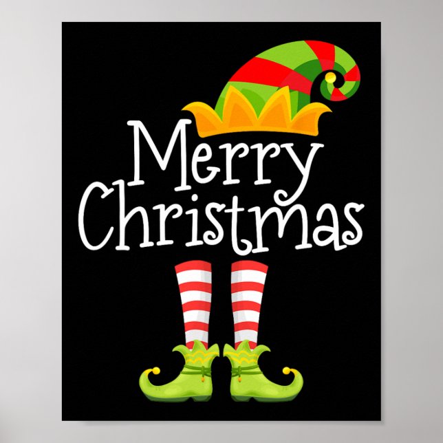God jul Santa Elf Squad Reindeer Funny Xma Poster (Framsidan)