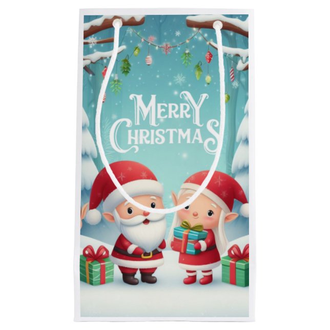 God jul/Santa/Elves snö (Framsidan)