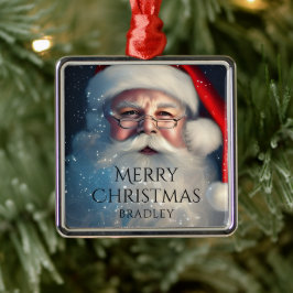 God jul Santa Festive Winter Helgdagars Julgransprydnad Metall