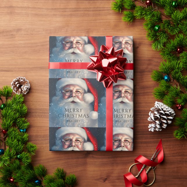 God jul Santa Festive Winter Helgdagars Presentpapper (Julgåva)