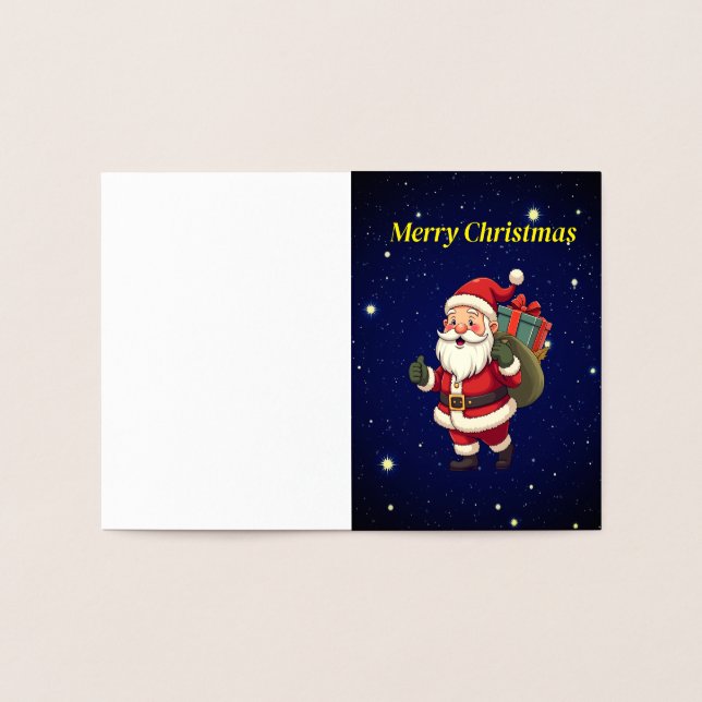 God jul Santa Foil Card Folierat Kort (Insida)