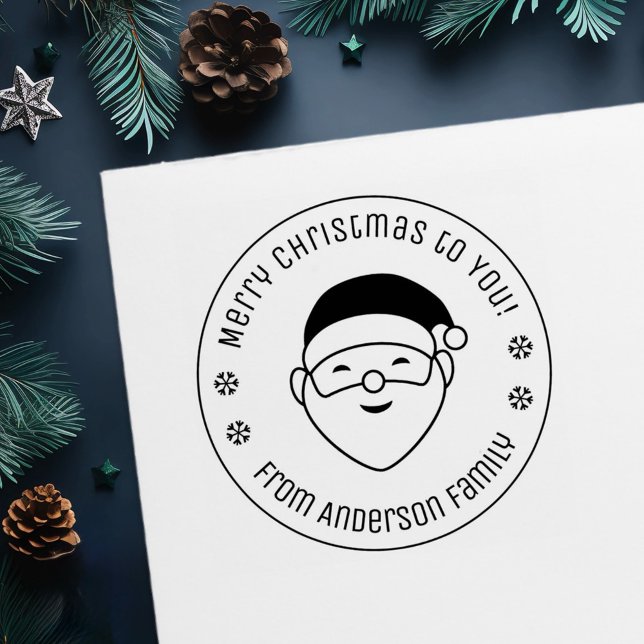 God jul Santa från Familjerundan Självfärgande Stämpel (Skapare uppladdad)