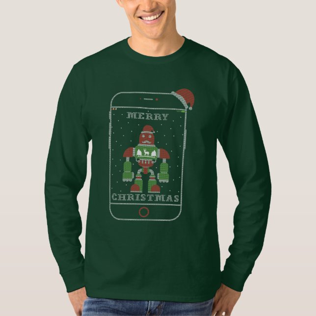 God jul Santa Game T Shirt (Framsida)