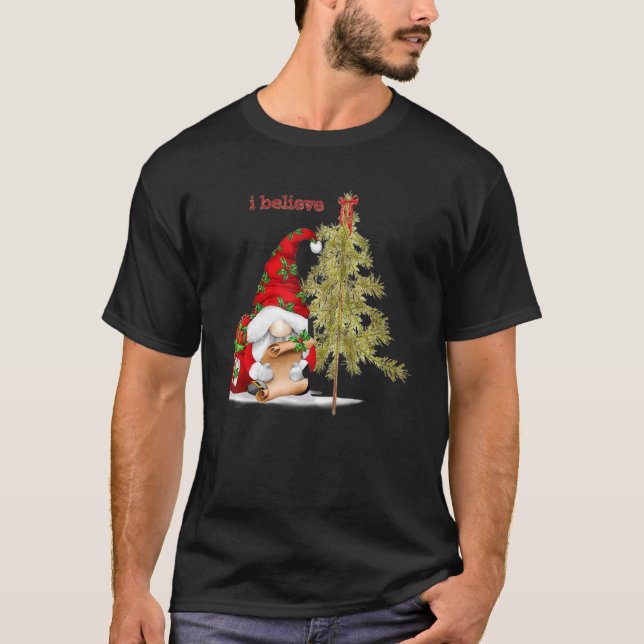 God jul Santa Gnome Jultomten T Shirt (Framsida)