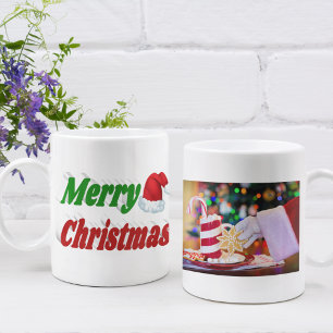 God jul Santa Hat fototypografi Kaffemugg