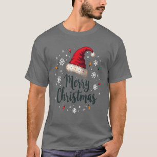 God jul Santa Hat Julafton-familjen Firande T Shirt