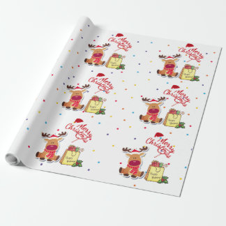 god jul Santa Hat Reindeer Helgdag Presentpapper
