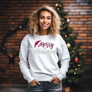 God jul Santa Hat Typography T Shirt