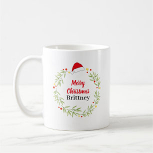 God jul Santa Hat Wandeans Personlig Kaffemugg