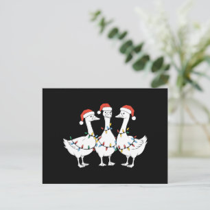 God Jul Santa Hatt Ankor Högtid Xmas Anka Helg Vykort