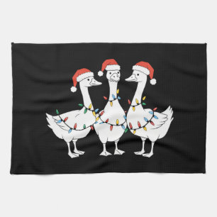 God Jul Santa Hatt Ankor Högtid Xmas Anka Kökshandduk