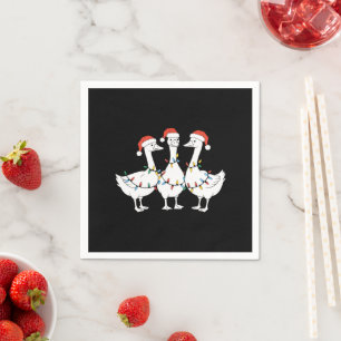 God Jul Santa Hatt Ankor Högtid Xmas Anka Pappersservett