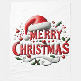 God Jul Santa Hatt Fleecefilt