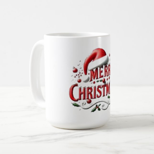 God Jul Santa Hatt Kaffemugg (Framsida vänster)
