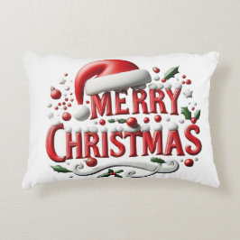 God Jul Santa Hatt Prydnadskudde