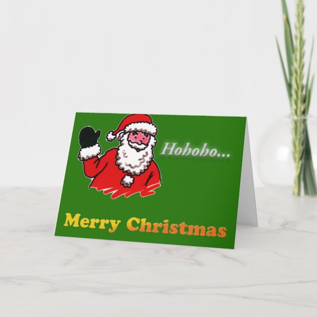 God jul,Santa Helgkort (Framsida)