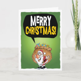 God jul Santa Helgkort
