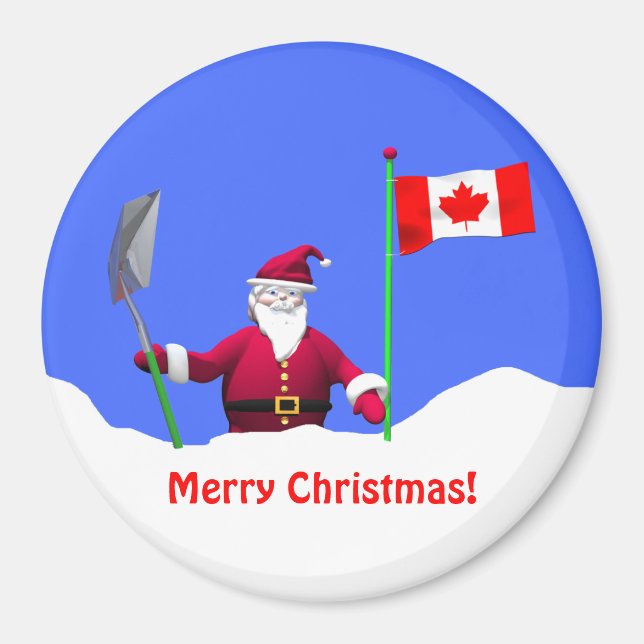 God jul Santa i Kanada Magnet (Framsidan)