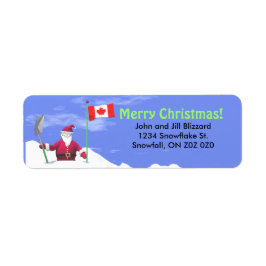 God jul Santa i Kanada Returadress Etikett