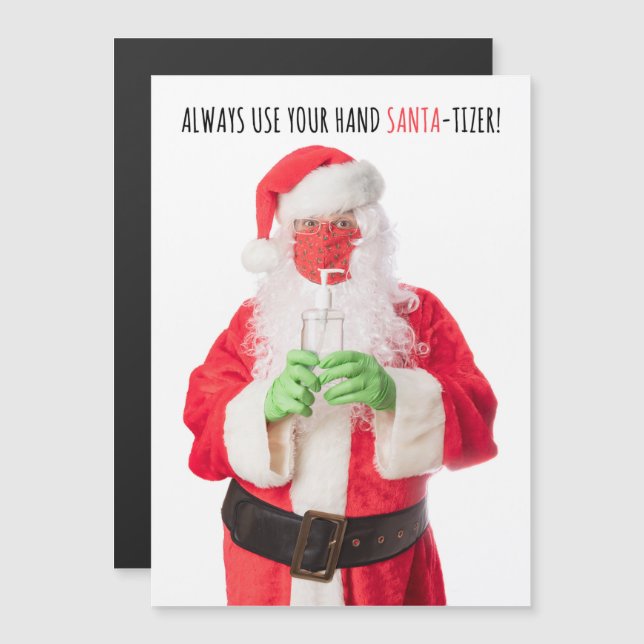 God jul Santa in Ansikte Mask Sanitizer 2020 (Fram/baksida)