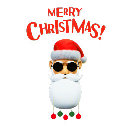 God jul Santa in Coola Sunglasses T Shirt