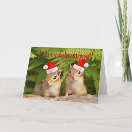 God jul! Santa jordekorrekort Helgkort