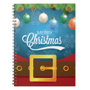 God jul Santa Kostym Anteckningsbok Med Spiral