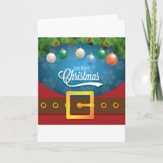 God jul Santa Kostym Helgkort (Framsida)