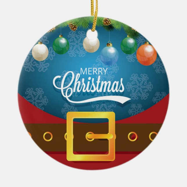 God jul Santa Kostym Julgransprydnad Keramik (Framsidan)