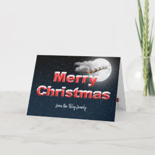 God jul Santa med renar Helgkort