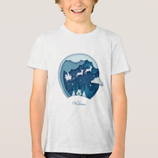 God jul - Santa med snö som faller T-Shirt