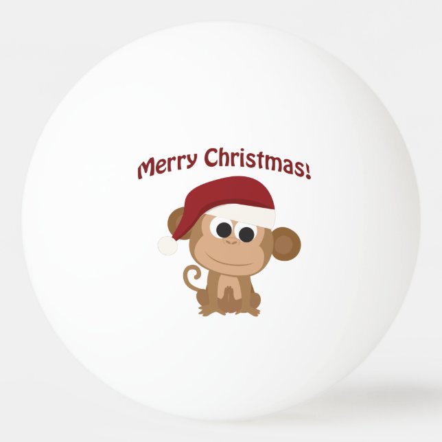 God Jul! Santa Monkey Pingisboll (Framsidan)