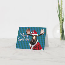 God jul, Santa Moose! Helgdag-kort