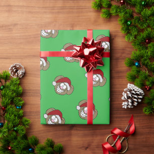God jul Santa Mus Spiralgrafik Presentpapper
