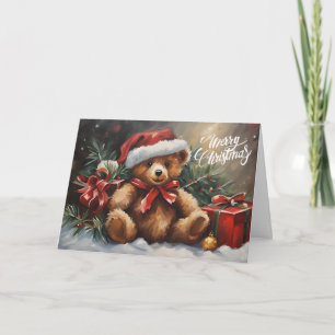 God jul Santa Nalle Kort