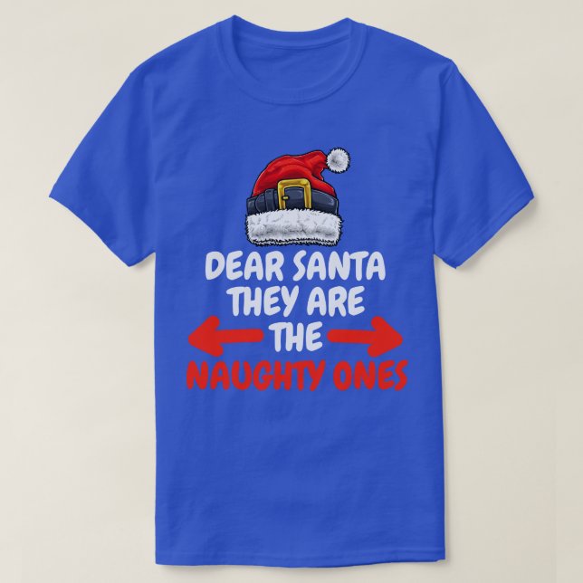 God jul, Santa Naughty Ones T Shirt (Design framsida)