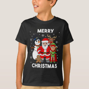 God jul Santa och Friends Boys Girl Kids F T Shirt