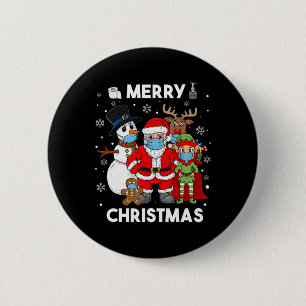 God jul Santa och Friends Boys Kids Family Knapp