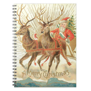 God jul (Santa och hans renar) Anteckningsbok
